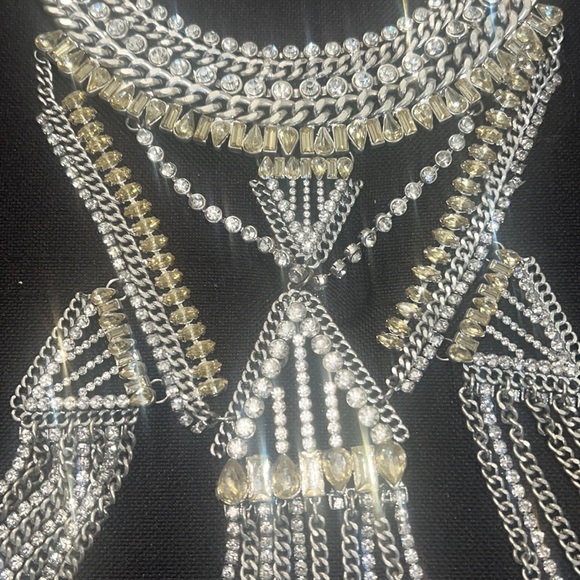 Zara Silver Tone Statement Necklace 💎💎💎 - Picture 8 of 10
